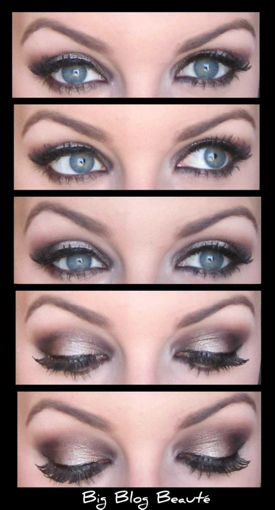 Tuto maquillage yeux bleus gris