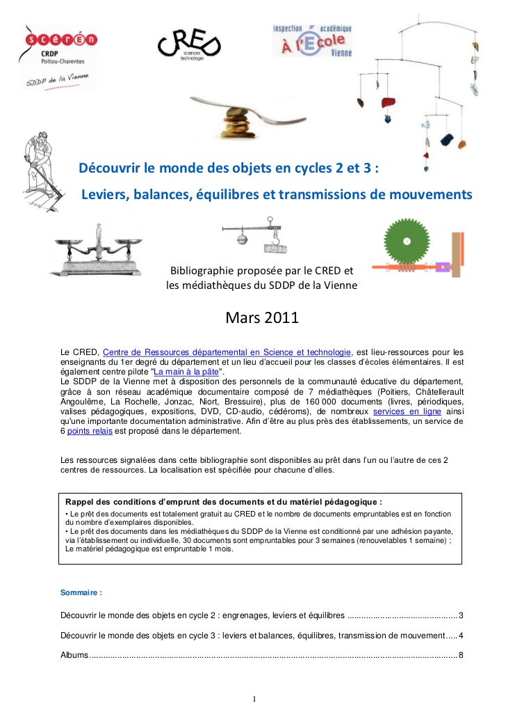 Leviers et balances ce2
