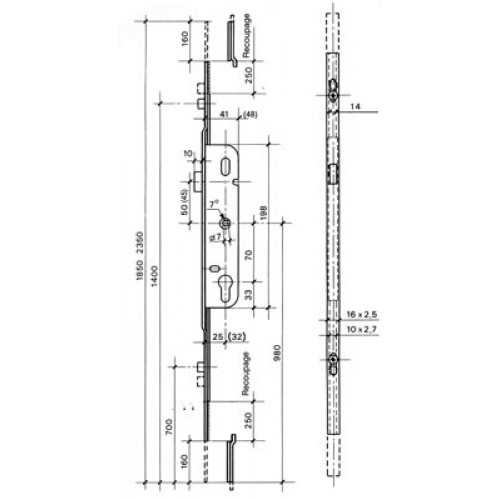 Serrure 5 points encastrable leroy merlin